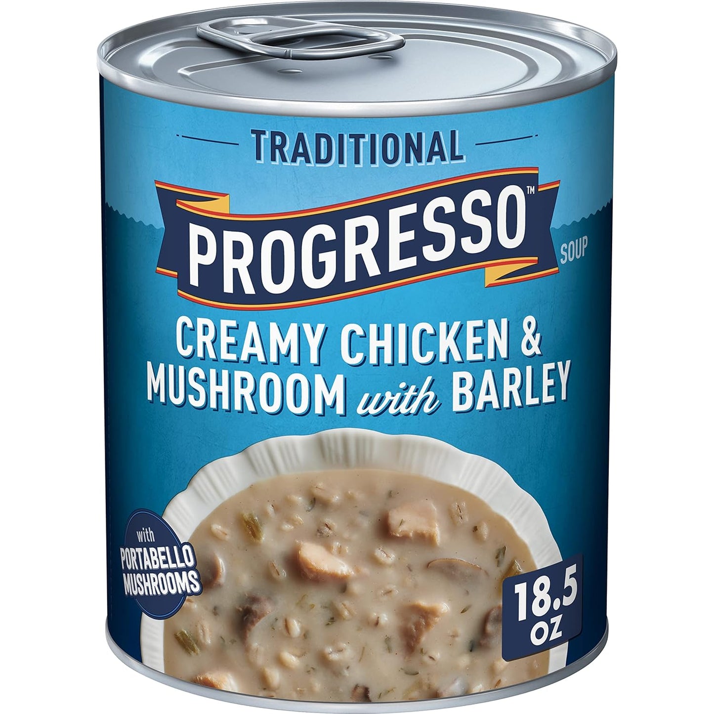 Progresso Traditional Creamy Chicken & Mushroom with Barley Soup, 18.5 Oz.