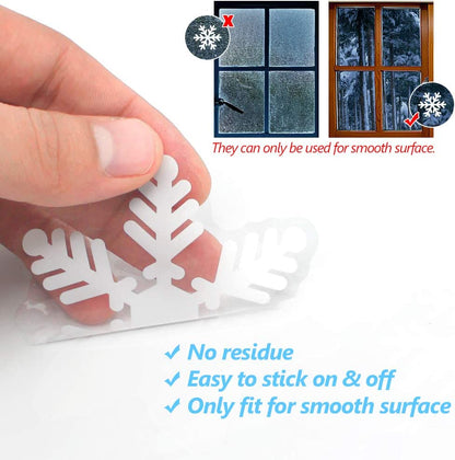 LUDILO 135Pcs Christmas Window Clings Snowflakes Window Decals Static Window Stickers for Christmas Decorations Window Décor Ornaments Xmas Party Supplies Thanksgiving Party Décor (5-Sheet)