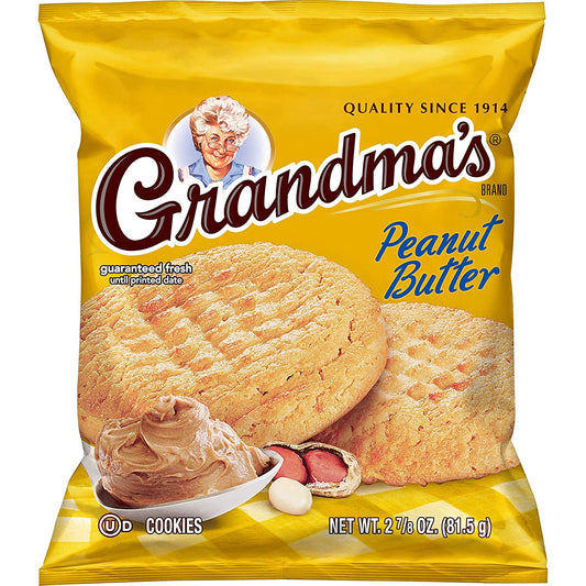 Grandma'S Cookies, Peanut Butter, 2.5Oz (10 Pack)