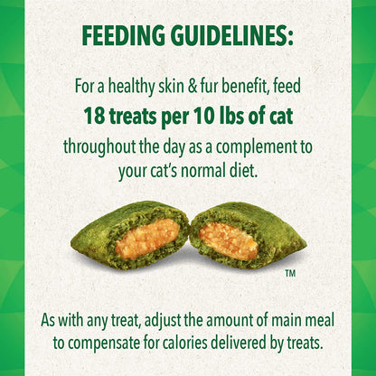 FELINE GREENIES SMARTBITES Skin & Fur Crunchy and Soft Natural Cat Treats, Chicken Flavor, 4.6 Oz. Pack