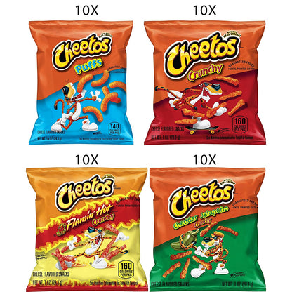 Cheetos Cheese Flavored Snacks Variety Pack, 40 Count