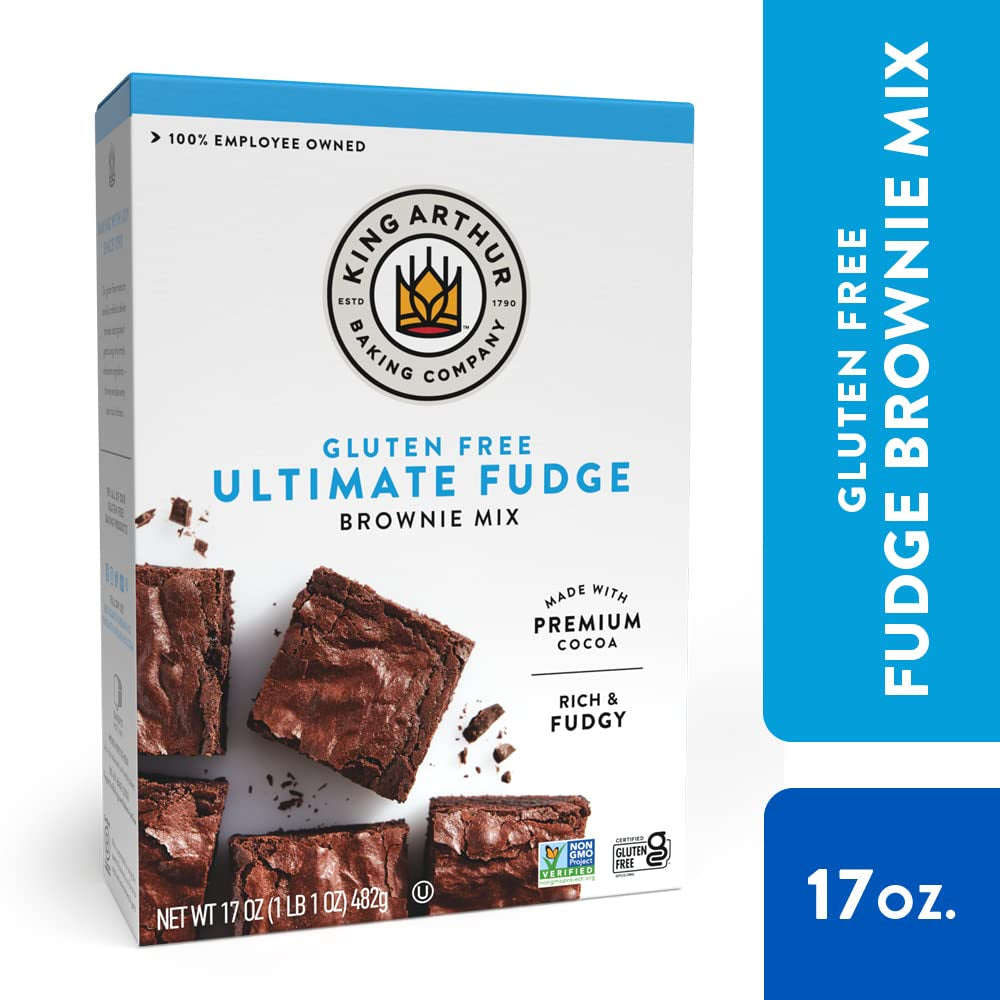 King Arthur, Gluten Free Fudge Brownie Mix, Certified Gluten-Free, Non-Gmo Project Verified, Certified Kosher, 17 Ounces