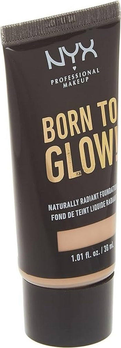 NYX PROFESSIONAL MAKEUP Born to Glow Naturally Radiant Foundation, Medium Coverage - Vanilla