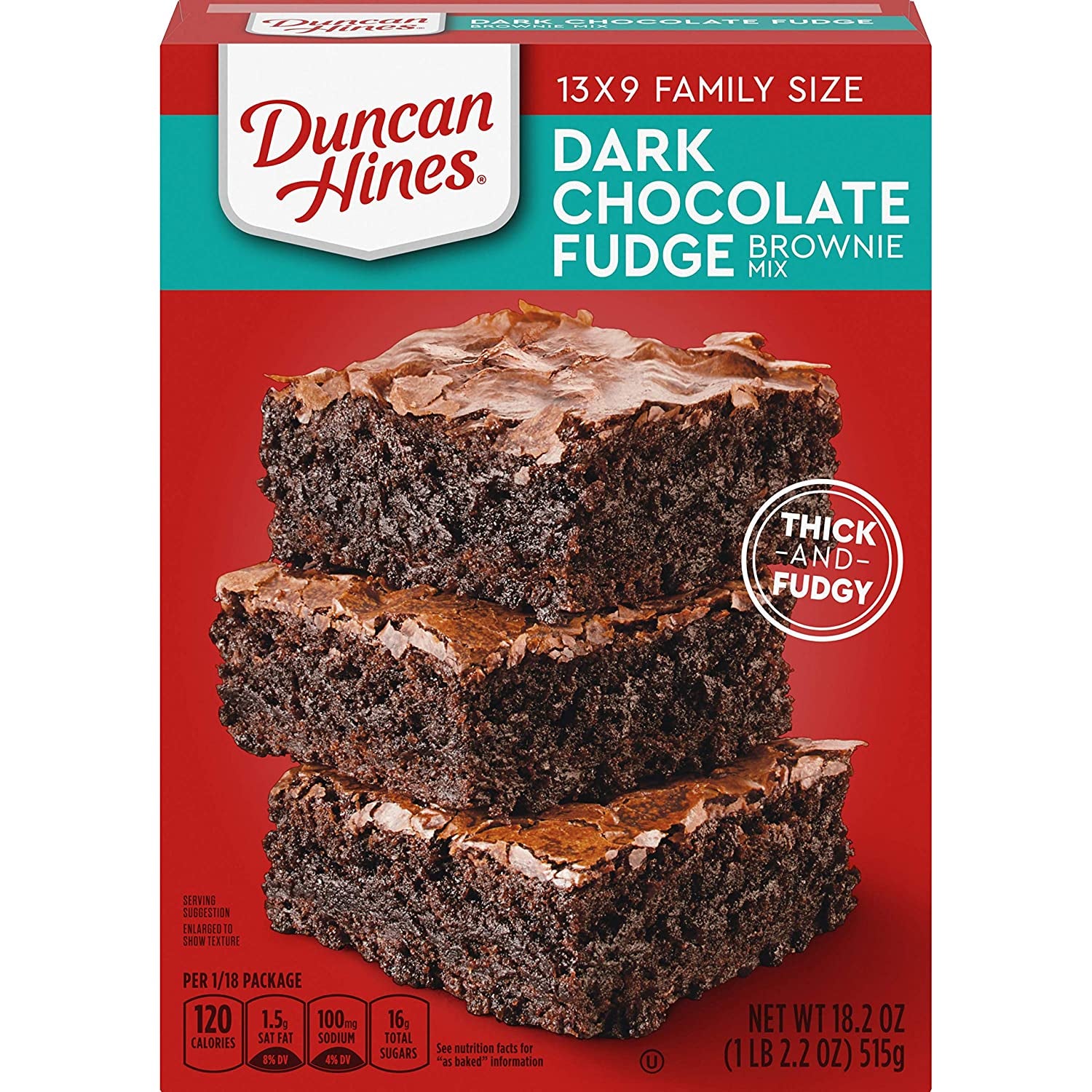 Duncan Hines Brownie Mix, Dark Chocolate, 18.2 Oz