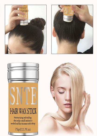 Samnyte Hair Wax Stick, Wax Stick for Hair Slick Stick, Hair Wax Stick for Flyaways Hair Gel Stick Non-Greasy Styling Cream for Fly Away & Frizz Hair 2.7 Oz