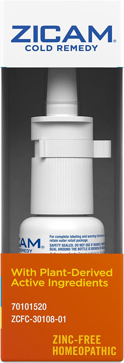 Zicam Cold Remedy No-Drip Nasal Spray with Cooling Menthol & Eucalyptus, 0.5 Ounce