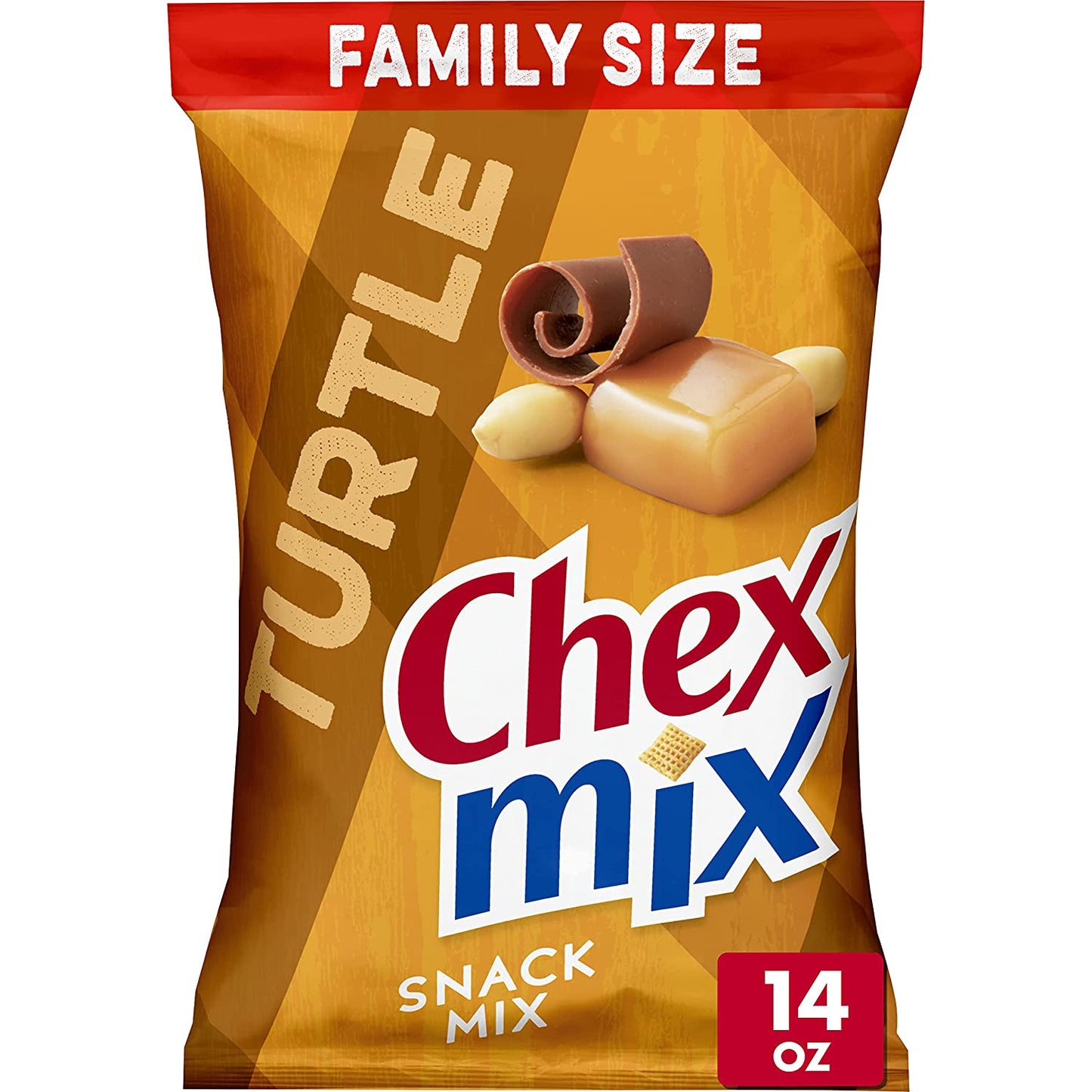 Chex Mix Snack Mix, Turtle, Indulgent Snack Bag, 14 Oz