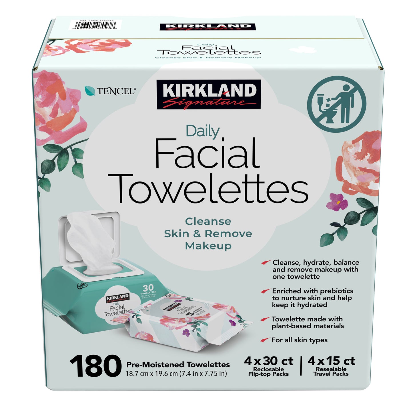 Daily Facial Towelettes, 180-Count