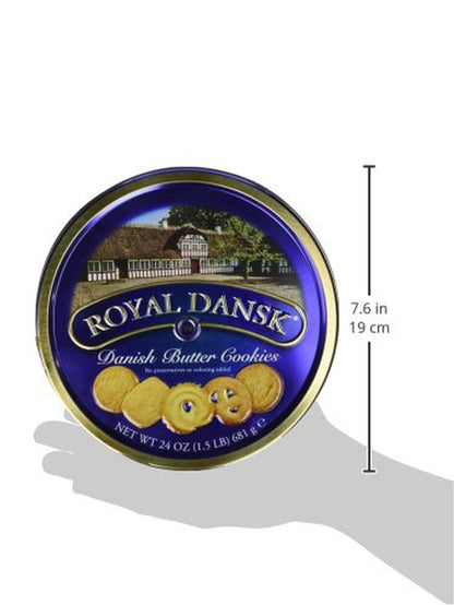 Royal Dansk Danish Cookies Tin, Butter, 24 Ounce