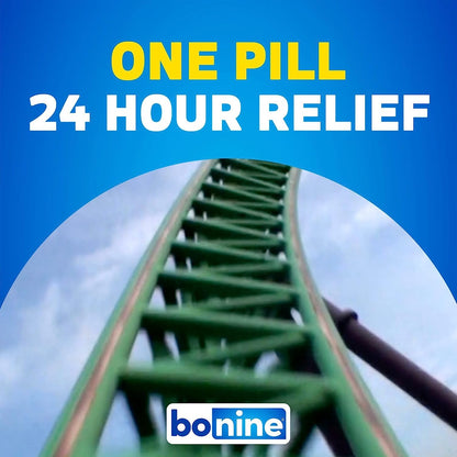 Non-Drowsy Bonine for Motion Sickness Relief, Sea Sickness, Car Sickness, Nausea and Vomiting, with Meclizine Hcl 25Mg, Raspberry, Travel-Sized 16Ct (Packaging May Vary)