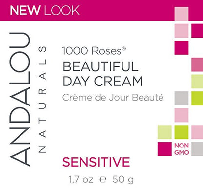 Andalou Naturals 1000 Roses Beautiful Day Cream, 1.7 Oz