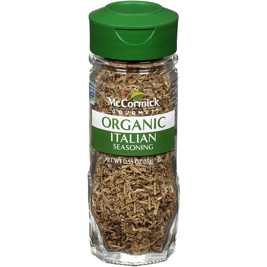 Mccormick, Gourmet Organic Italian Seasoning, 0.55 Oz - Basil,Garlic,Marjoram,Oregano,Parmesan,Rosemary,Sage,Thyme,Vinaigrette