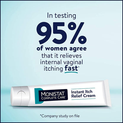 Monistat Care Instant Itch Relief Cream-Max Strength - Cools & Soothes, (Packaging May Vary), White, 1 Oz