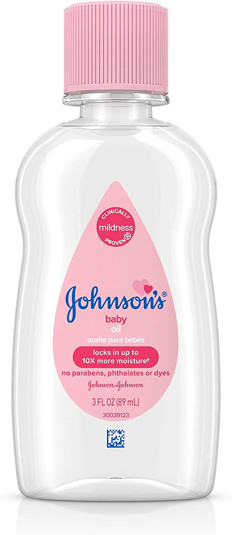 Johnson & Johnson Baby Oil, Pure Mineral Oil to Prevent Moisture Loss, Hypoallergenic, Original 3 Fl. Oz