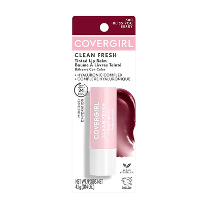 COVERGIRL Clean Fresh Tinted Lip Balm, Bliss You Berry