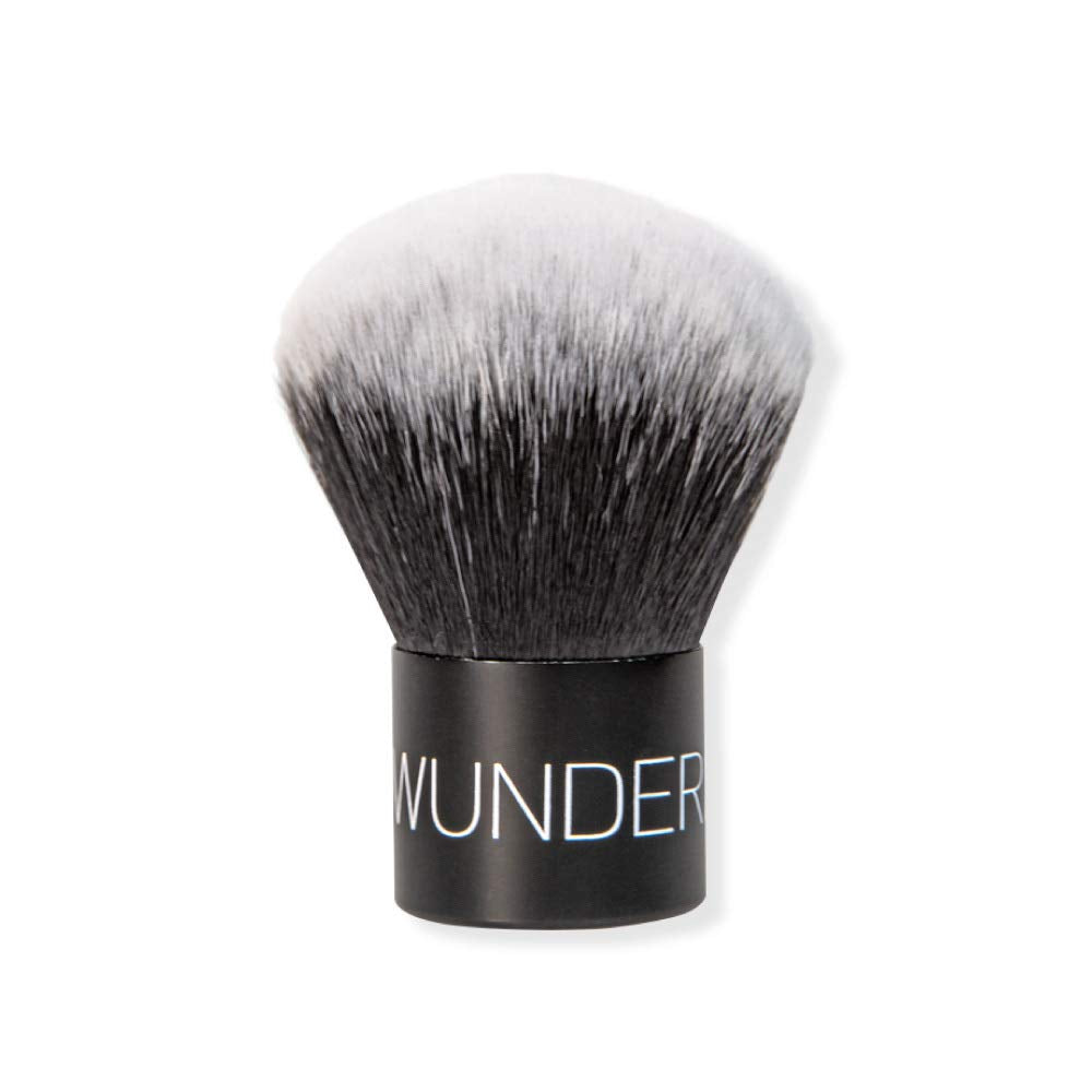 WUNDERBROW Kabuki Brush Makeup Rounded Brush Great for Face Powder Contour Blush Blending Finishing Setting Flawless Finish