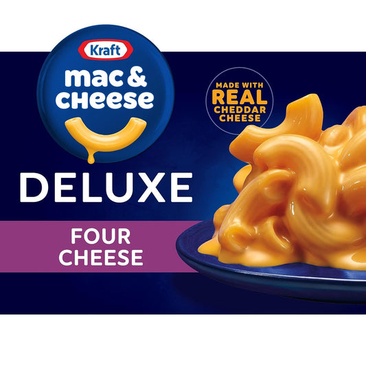 Kraft Deluxe Four Cheese Mac N Cheese Macaroni and Cheese Dinner, 14 Oz Box