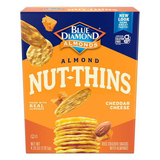 Blue Diamond Nut-Thins Crackers, Cheddar Cheese, 4.25 Ounce