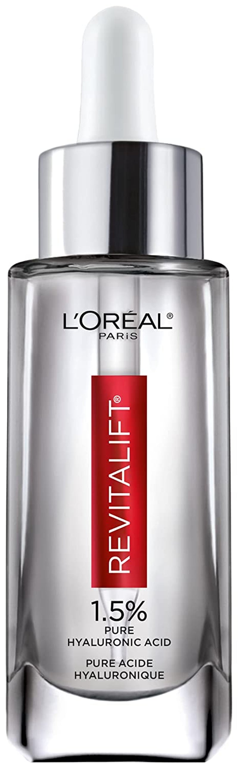 L’Oréal Paris Revitalift 1.5% Pure Hyaluronic Acid Face Serum, Hydrate & Reduce Wrinkles, Fragrance Free 1 Oz