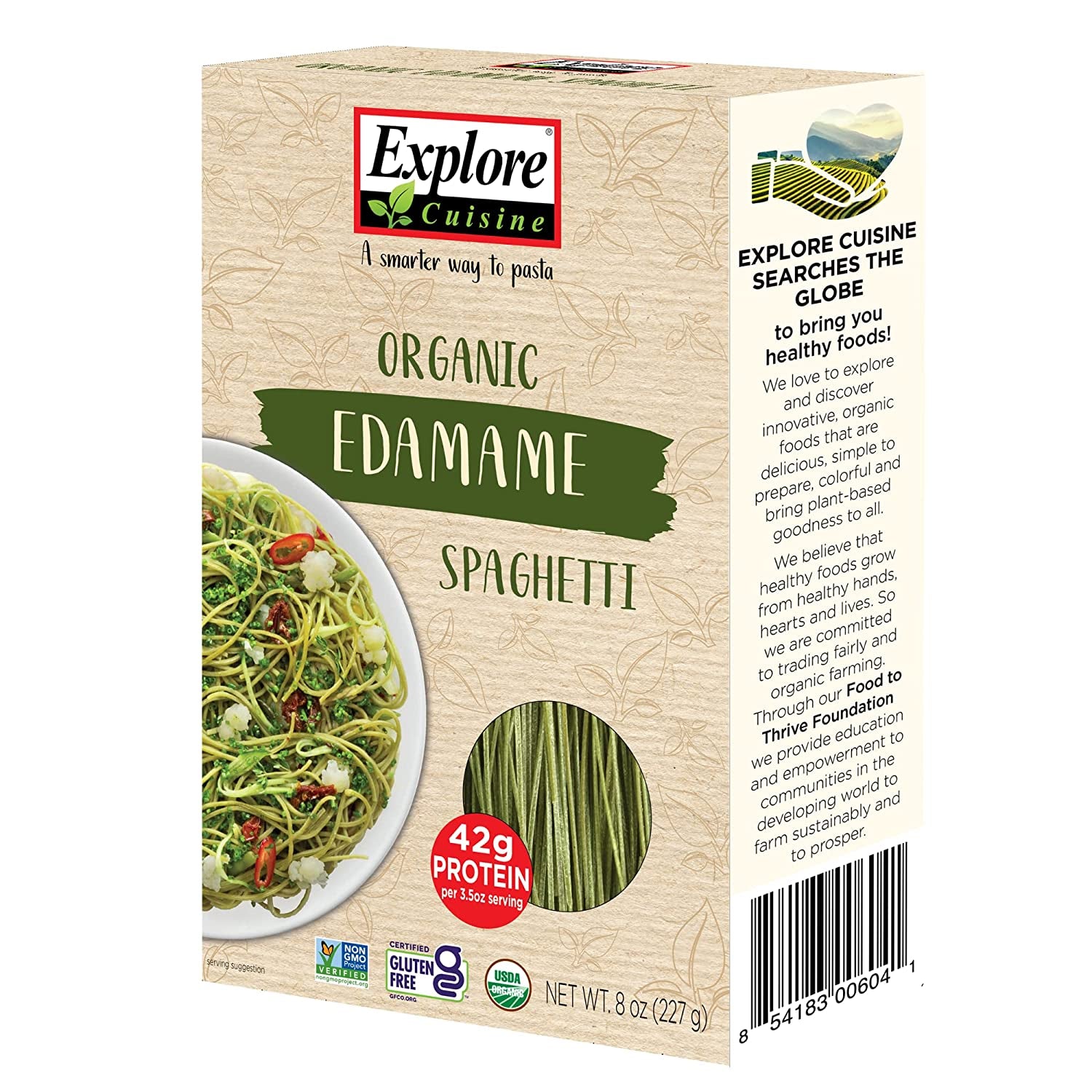 Organic Dry Edamame Spaghetti Pasta, 8Oz.