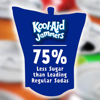 Kool-Aid Jammers Blue Raspberry Flavored Kids 0% Juice Drink (10 Ct Box, 6 Fl Oz Pouches)