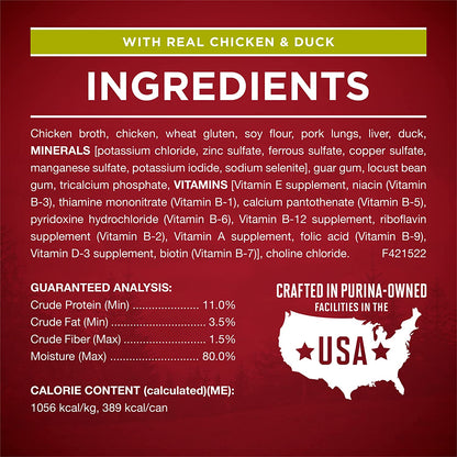 Purina ONE True Instinct Tender Cuts in Gravy with Real Turkey and Venison, and with Real Chicken and Duck High Protein Wet Dog Food Variety Pack - (12) 13 Oz. Cans