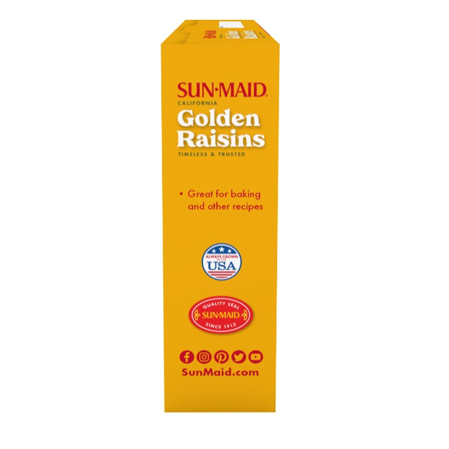 Sun-Maid California Golden Raisins - 12 Oz Sharing-Size Box - Dried Fruit Snack for Lunches, Snacks, and Natural Sweeteners