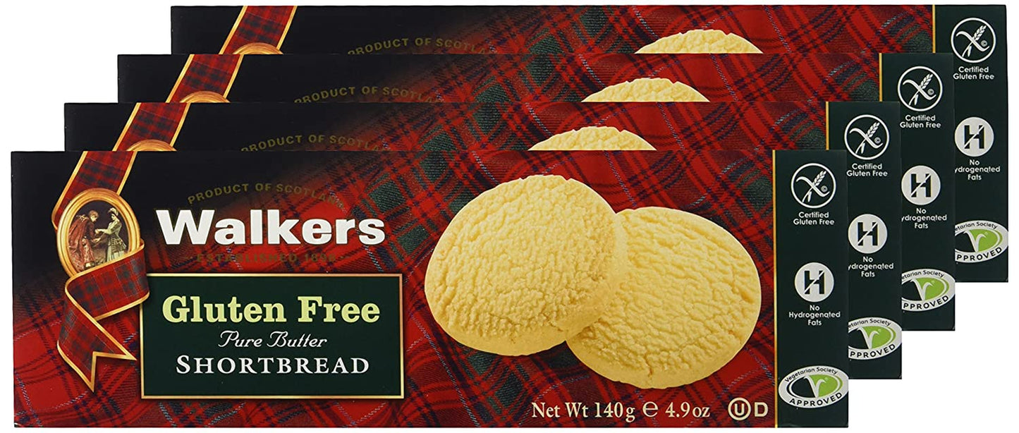 Walkers Shortbread Cookies, Pure Butter Shortbread Rounds, Gluten Free, 4.9 G.