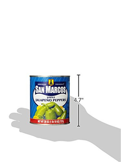 San Marcos Whole Jalapeño Peppers, 26 Oz