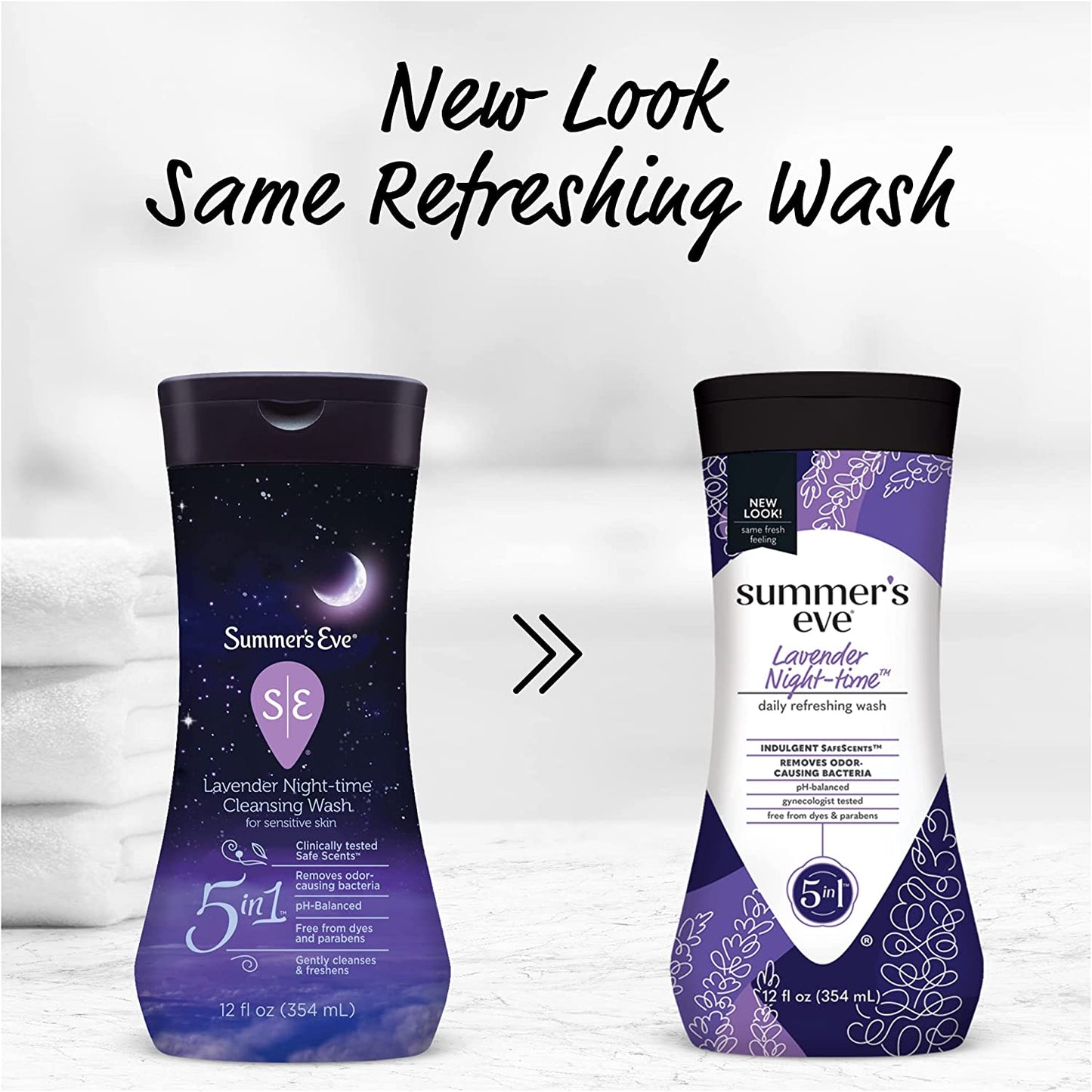 Summer'S Eve Lavender Night-Time Daily Refreshing All over Feminine Body Wash, Removes Odor, Ph Balanced, 12 Fl Oz, 3 Pack