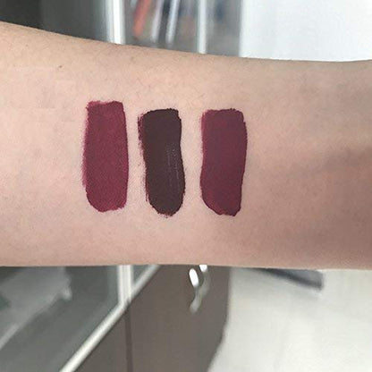 COOSA 3PCS of 3 Colors Madly MATTE Lipstick Non-Stick Cup Waterproof Lipgloss-Set A