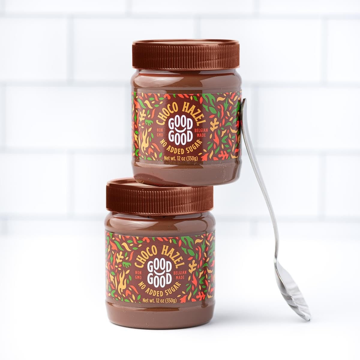 Belgian Choco Hazel with Stevia and Maltitol 12 Oz (350G) - No Added Sugar - a Healthy and Delicious Option for Those Who Love Chocolate Spreads - Gluten Free - Vegetarian Friendly