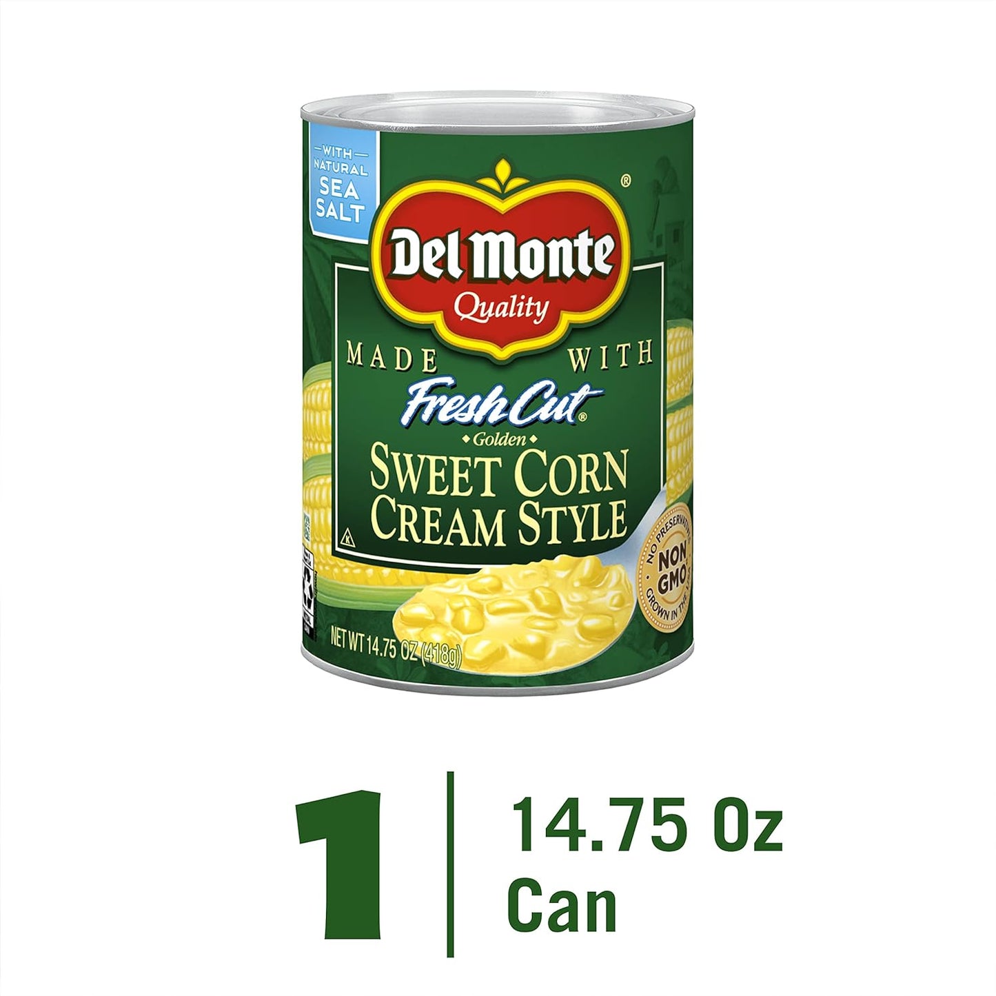 Del Monte Canned Fresh Cut Golden Sweet Cream Style Corn, 14.75-Ounce 2001312