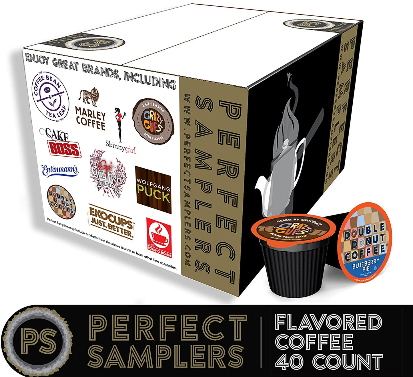 Flavored Coffee Single Serve Cups for Keurig K Cup Brewers Variety Pack Sampler, 40 Count (Flavored Sampler)