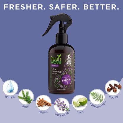 Lavender Odor Eliminator Spray & Air Freshener, 8 Fl. Oz, Natural Ingredients (Pack of 2)