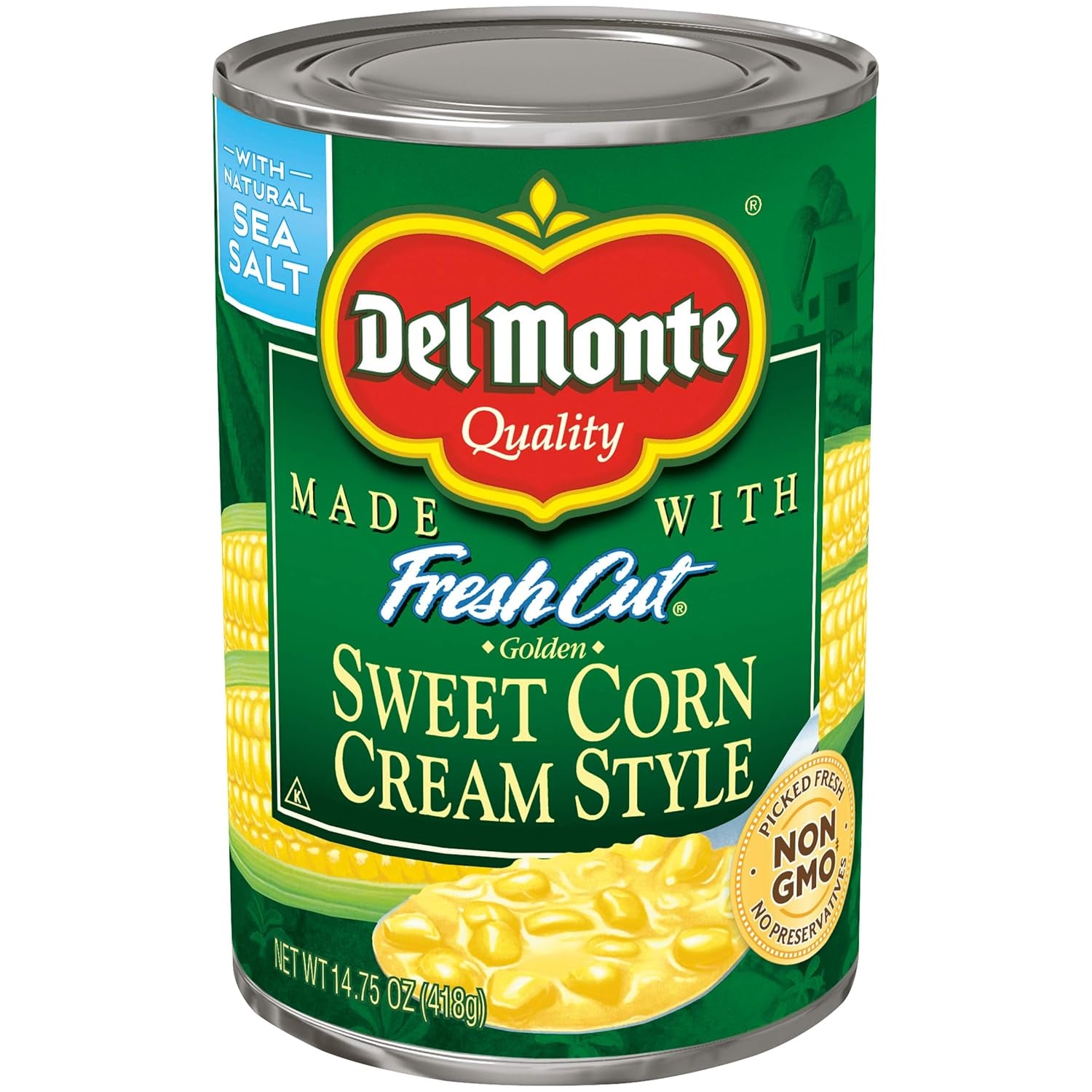 Del Monte Canned Fresh Cut Golden Sweet Cream Style Corn, 14.75-Ounce 2001312