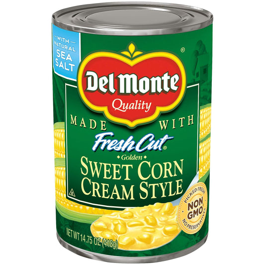 Del Monte Canned Fresh Cut Golden Sweet Cream Style Corn, 14.75-Ounce 2001312