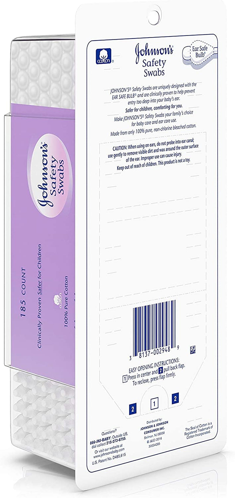 Johnson'S Baby Safety Swabs 185 Each