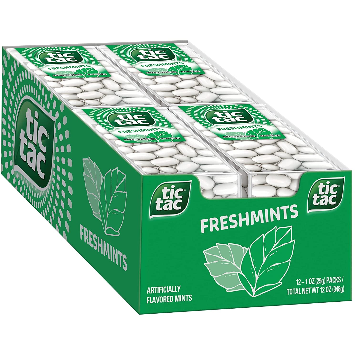 Tic Tac Freshmint Breath Mints, On-The-Go Refreshment, 1 Oz, 12 Count