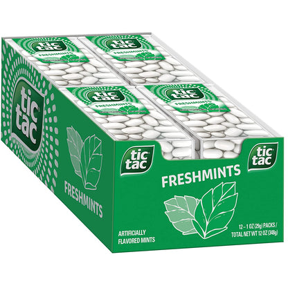 Tic Tac Freshmint Breath Mints, On-The-Go Refreshment, 1 Oz, 12 Count