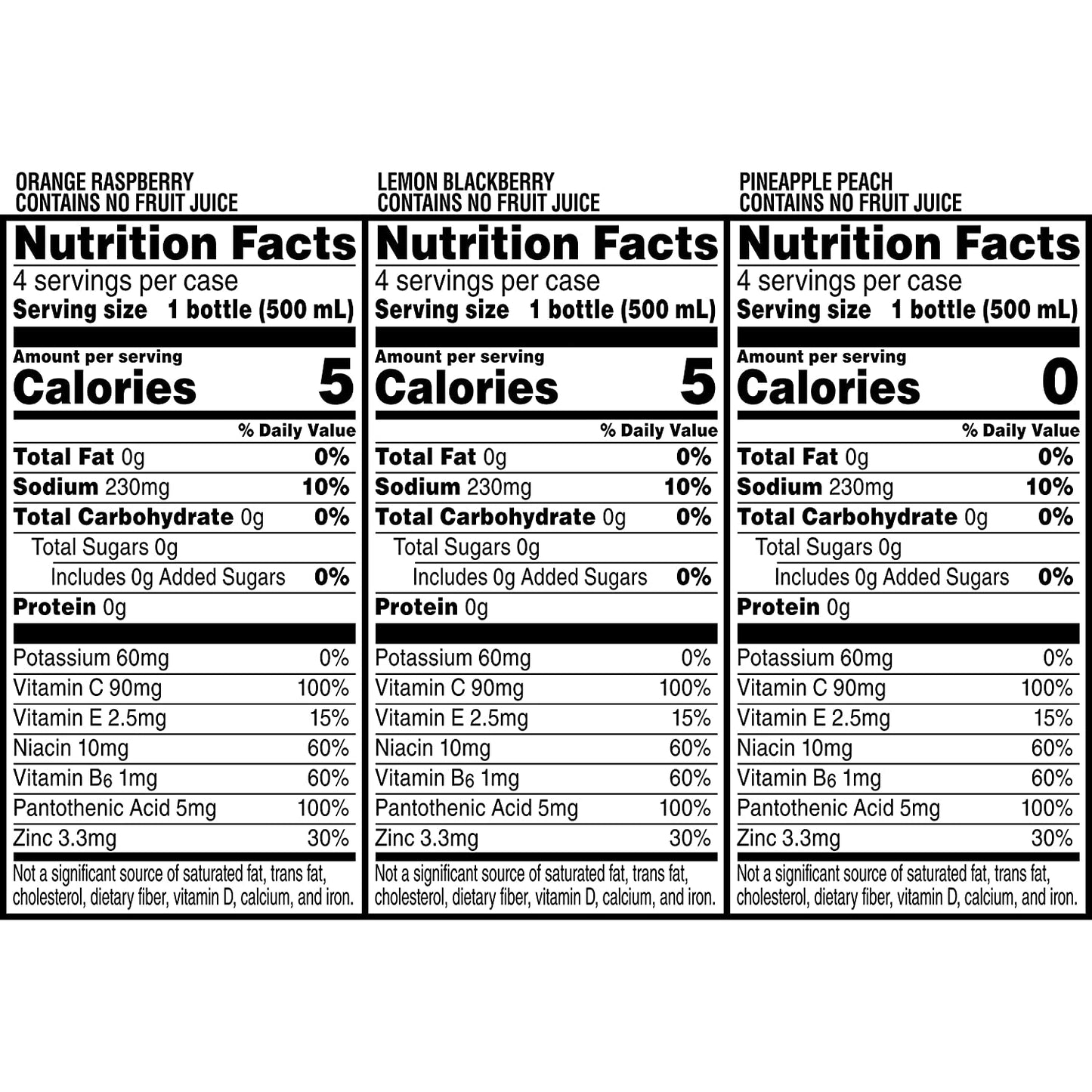 Propel Immune Support with Vitamin C + Zinc, 3 Flavor Variety Pack, 16 Fl Oz (Pack of 12)