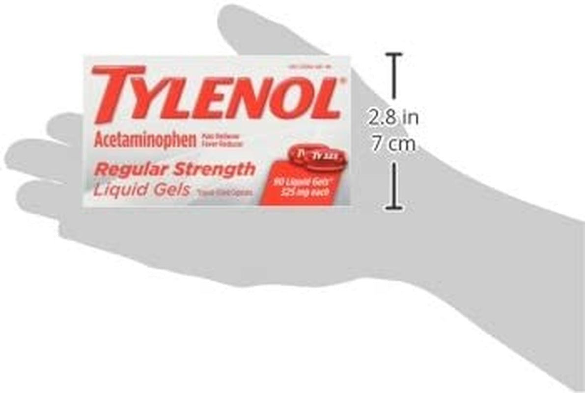 Tylenol Regular Strength Liquid Gels with 325 Mg Acetaminophen, Pain Reliever & Fever Reducer, 90 Ct