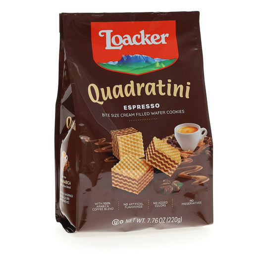 Loacker Wafer Quadratini Espresso, 7.76 Ounce