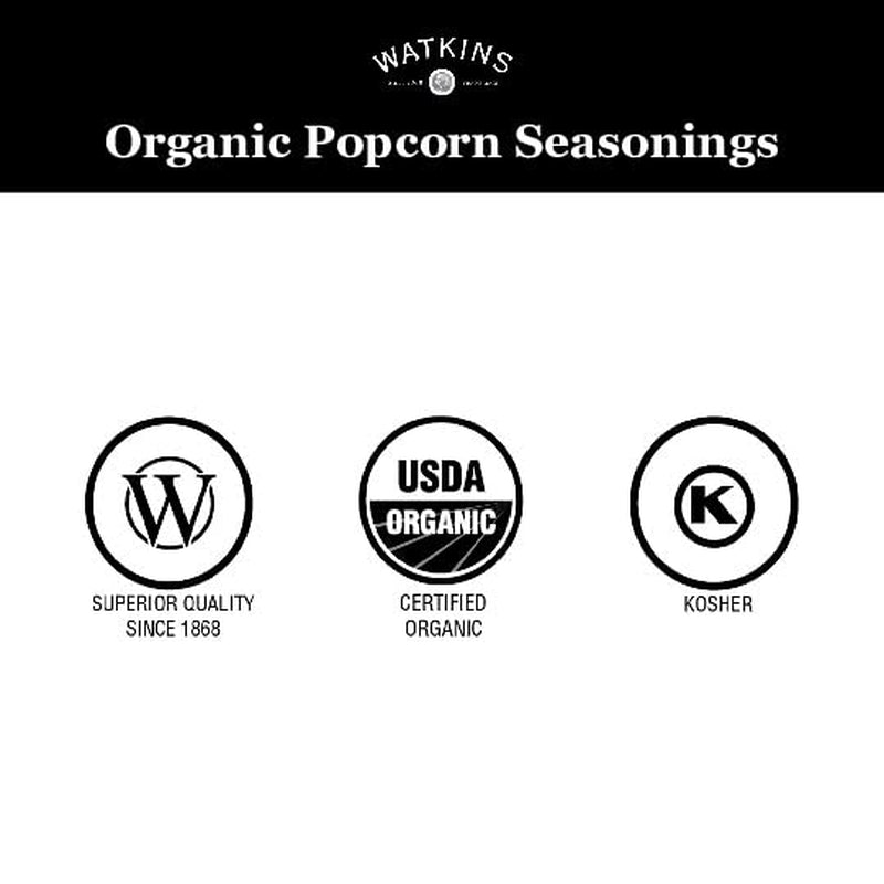 Watkins Gourmet Organic White Cheddar Popcorn Seasoning, 3.3 Oz