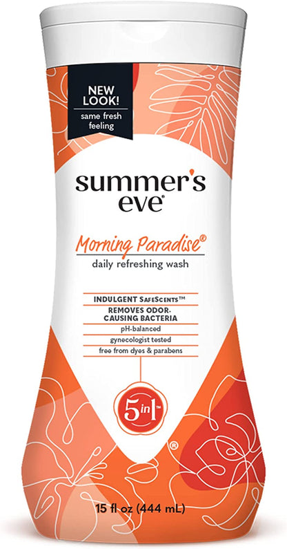 Summer'S Eve Morning Paradise Daily Refreshing All over Feminine Body Wash, Feminine Wash Ph Balanced, 15 Fl Oz