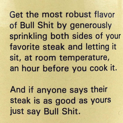 Bull Shit Steak Seasoning, Net Wt 12Oz