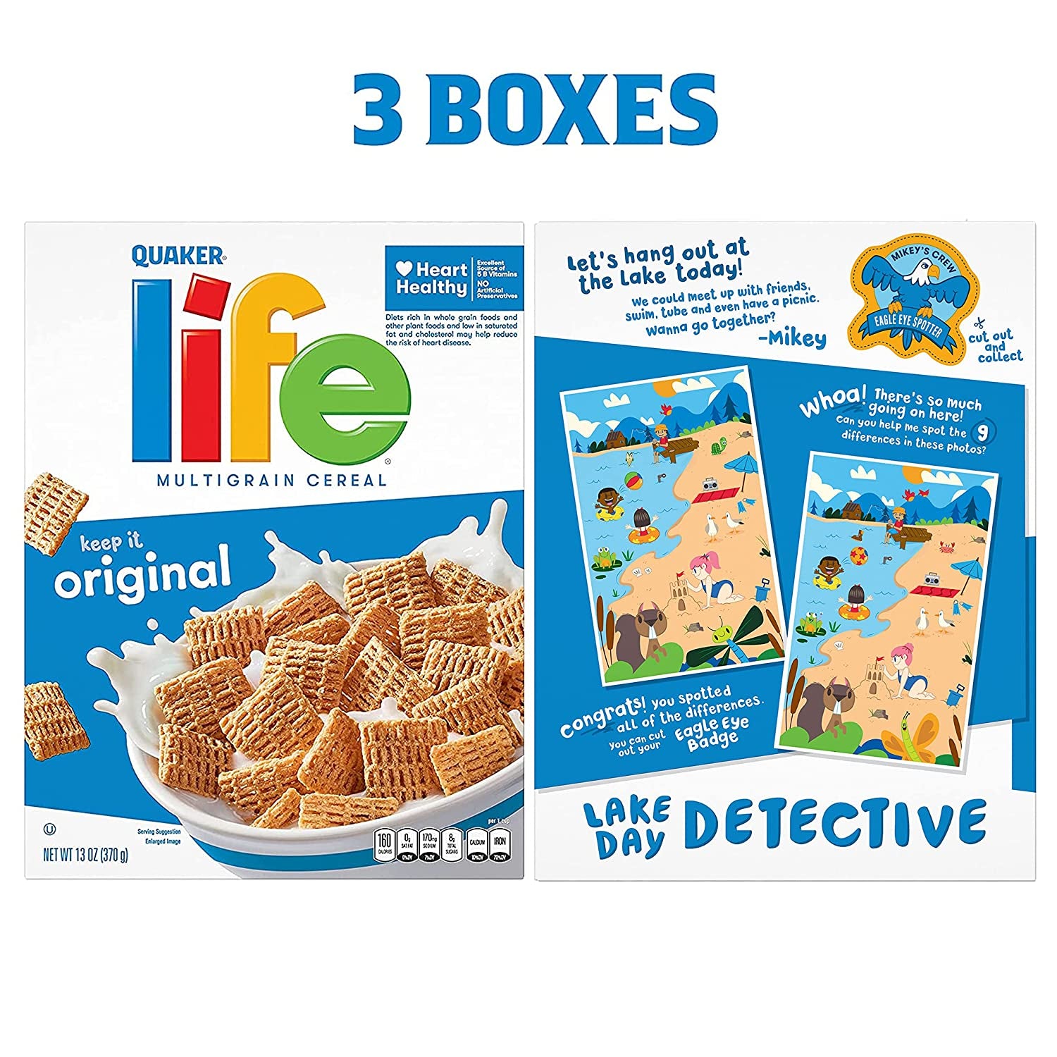 Life Breakfast Cereal, Original, 13Oz Boxes (3 Pack)