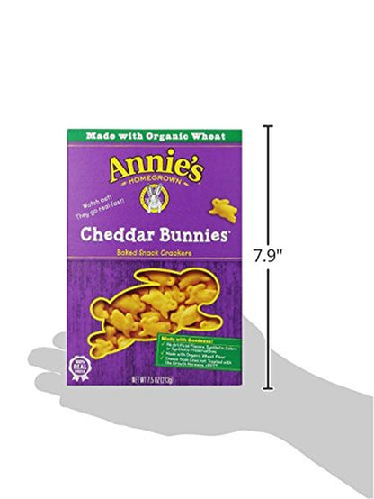 Annie'S Organic Cheddar Bunnies Baked Snack Crackers, 7.5 Oz.