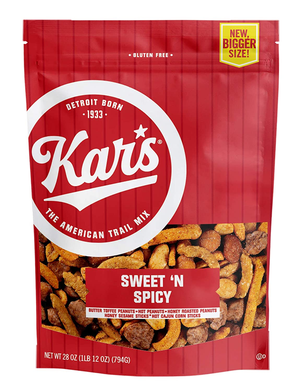 Kar’S Nuts Sweet 'N Spicy Trail Mix, 28 Oz – Resealable Pouch (Pack of 1), Gluten-Free Snack Mix