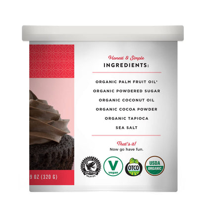 Miss Jones Baking Organic Buttercream Frosting, Perfect for Icing and Decorating, Vegan-Friendly: Rich Fudge Chocolate (Pack of 1)